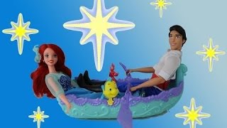 The Little Mermaid Ariel And Prince Eric Barbie Lagoon Gift Set Kiss The Girl Sebastian Flounder