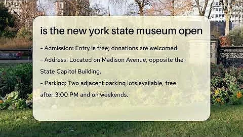 Is the New York State Museum Open? - Inside Museum Walls