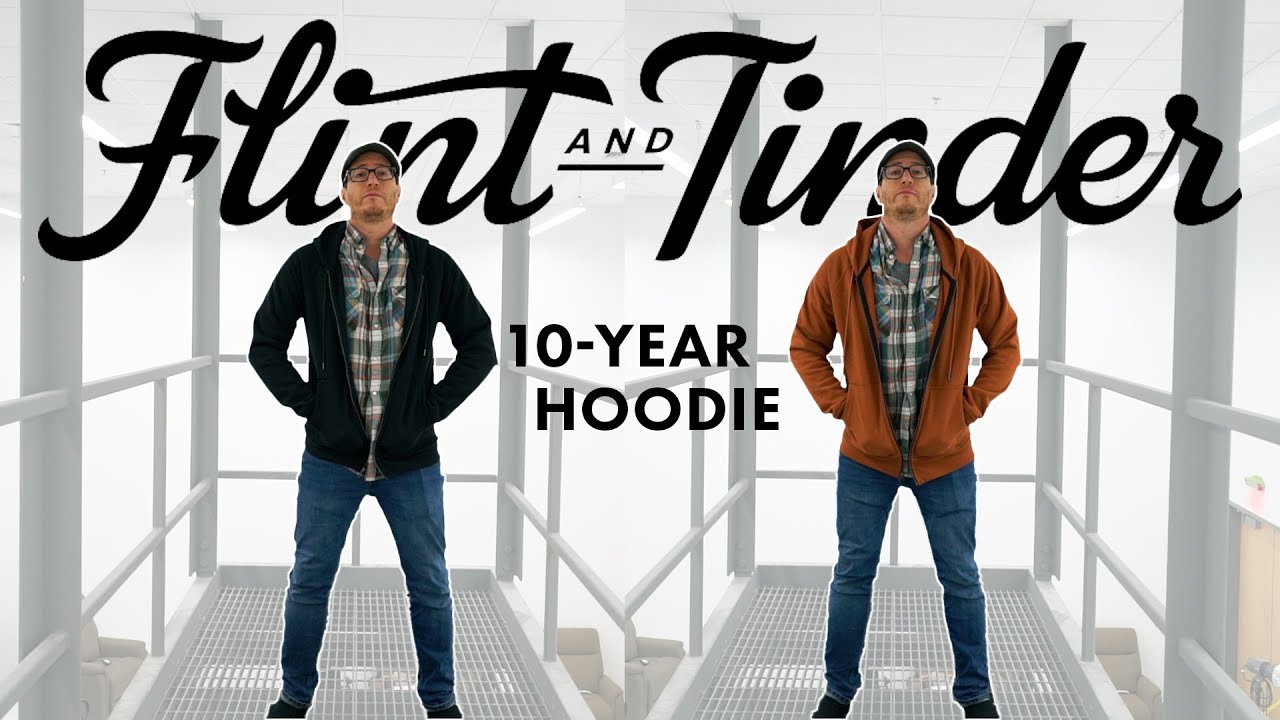 Huckberry Flint and Tinder Men's 10-Year Full Zip Hoodie, American-Made