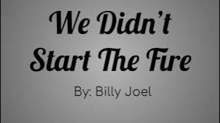 Billy Joel - We Didn't Start the Fire Lyric Video