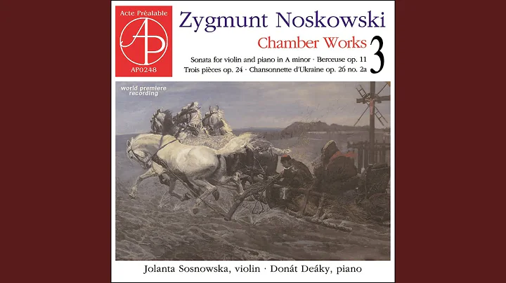 Sonata for violin and piano in A Minor: III. Prest...