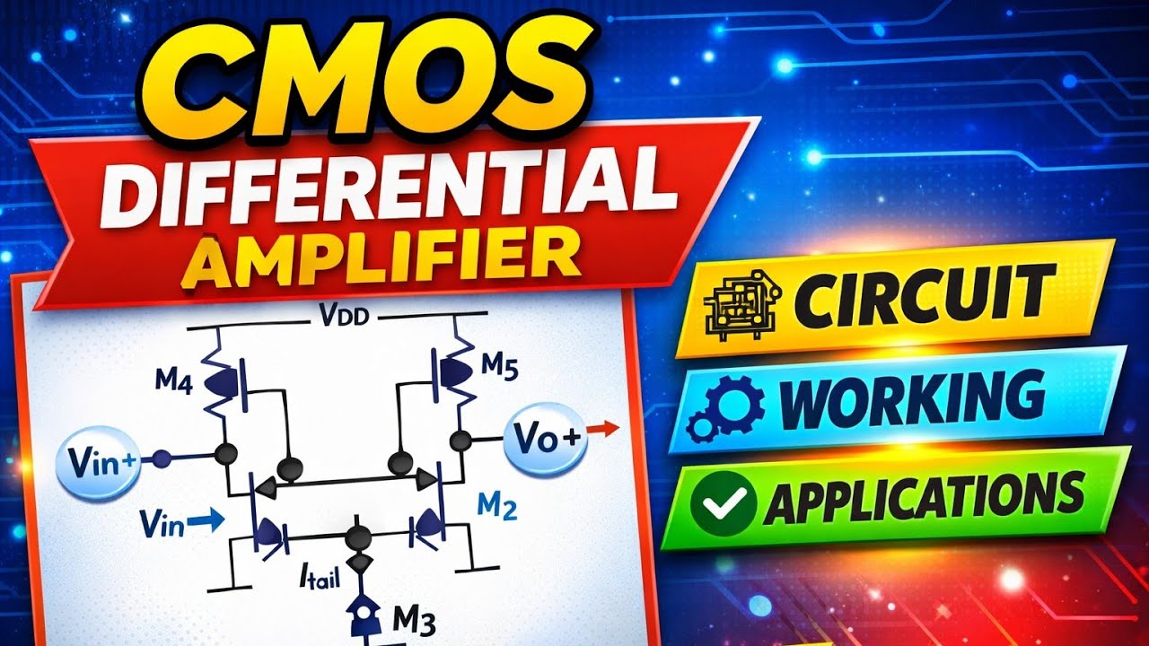 CMOS Differential Amplifier Explained | Working & Circuit | ISRO ECE Prep 