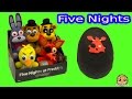 Five Nights At Freddy's Plush &  Surprise Playdoh Egg & 3 FNAF Blind Bag Box