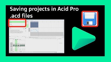 Acid Pro - How to SAVE PROJECTS : Quick Tip video