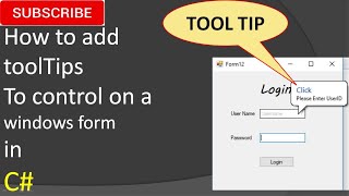 c# how to add tooltips to controls on a windows form in c#