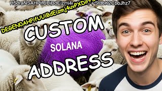 How to create a custom solana vanity address FREE