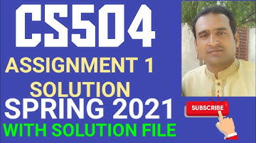 cs504 assignment 1 solution spring 2021