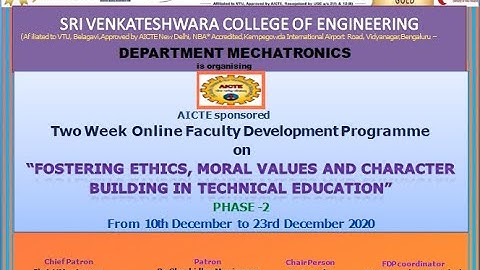 AICTE-SVCE FACULTY DEVELOPMENT PROGRAM