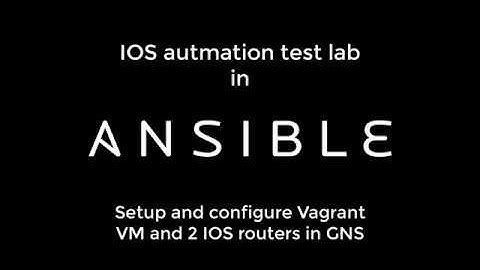 Ansible -  Setting up ansible for network automation against IOS devices