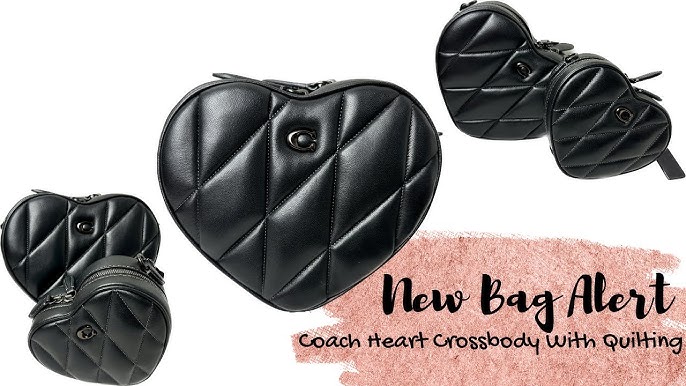 COACH HEART CROSSBODY WITH QUILTING ♡ review, what fits *relaxing