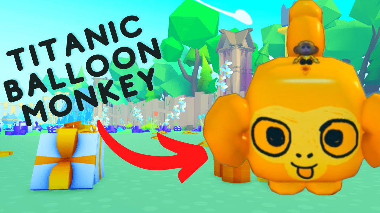 Gifting my son Titanic Balloon Monkey in Pet Sim X,