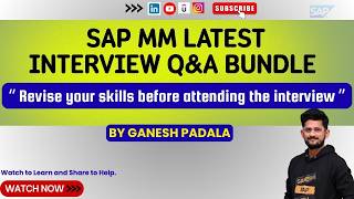 SAP MM Latest Interview Q&A  Bundle || Revise your skills before attending the interview