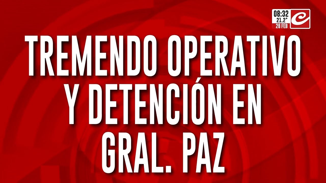 Tremendo operativo y detención en General Paz