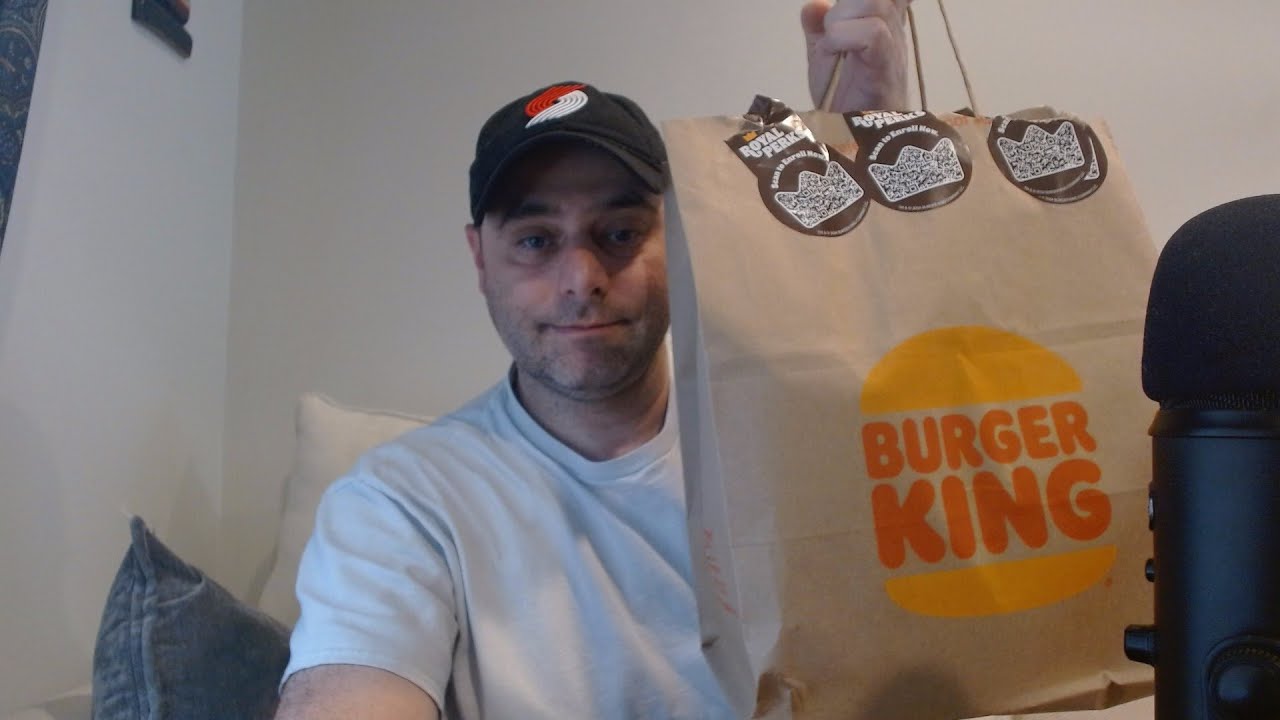 ASMR Eating Burger King and Rambling