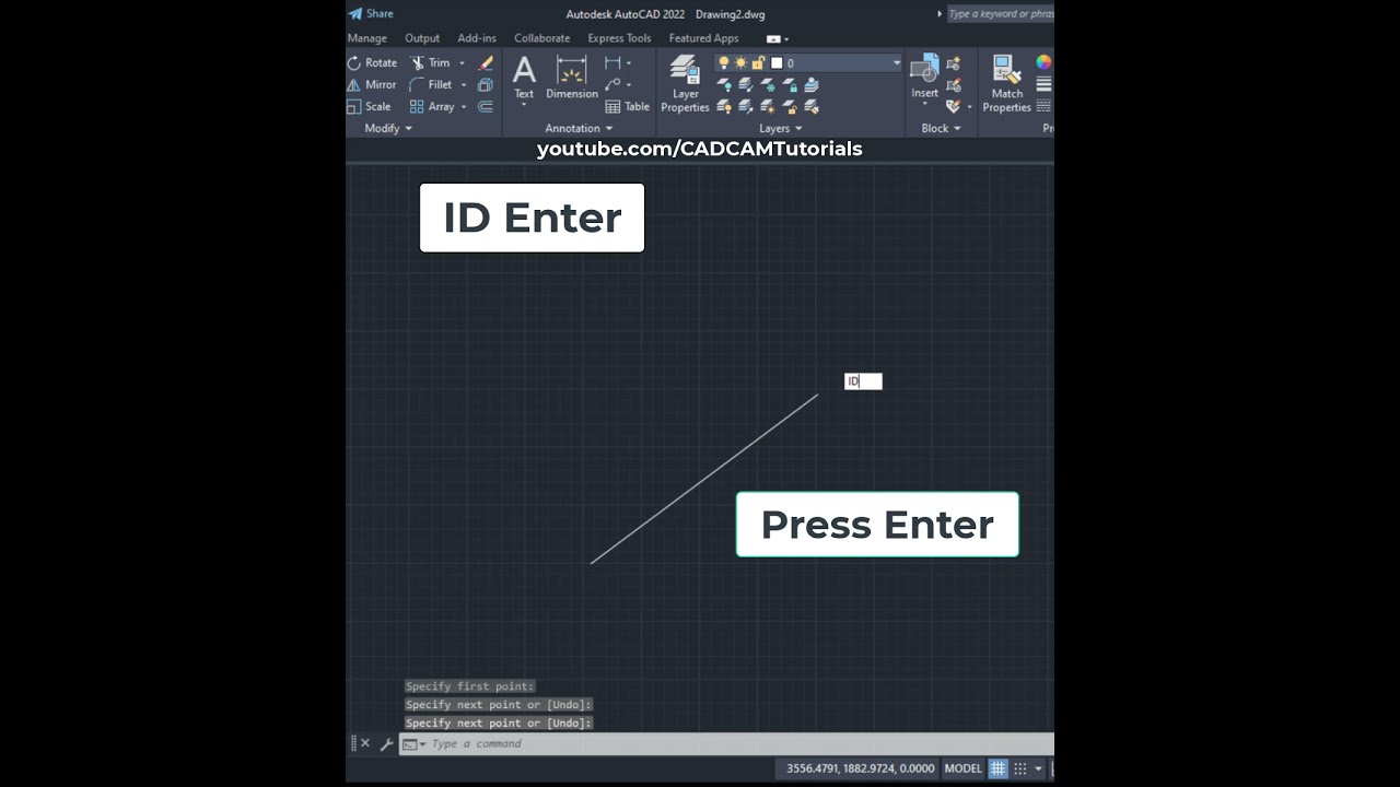 AutoCAD Find Coordinates Of A Point Shorts