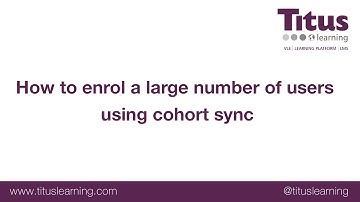 How to enrol a cohort of users onto your Moodle course