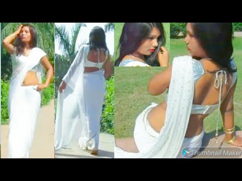  Saree Lover { Pinki } White Chiffon Saree Fashion Video Ep -2