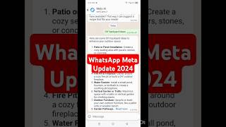 WhatsApp Meta Update 2024|WhatsApp update 2024|#shorts #viral