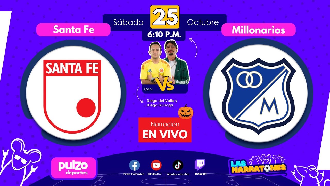 🔴 EN VIVO: Santa Fe vs. Millonarios – Clásico Capitalino | Pulzo ...