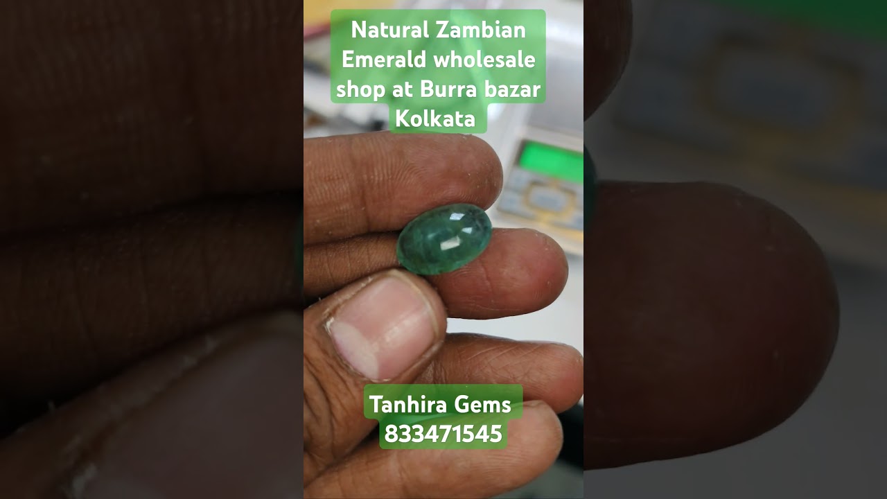 Zambian Emerald wholesale gemstone shop at Burra Bazar Kolkata 