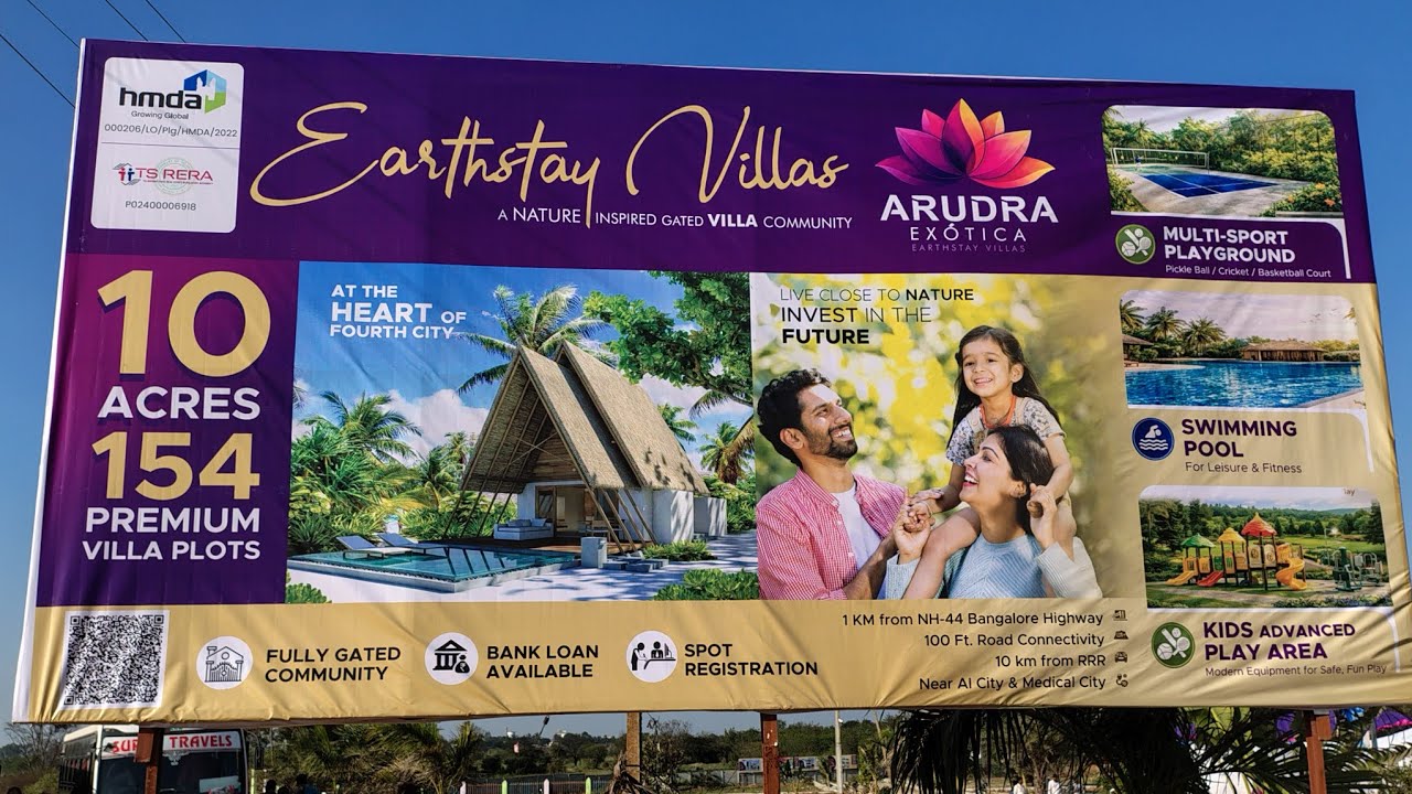 Premium Villa Plots in Theegapur, Kothur | ShadNagar| Bangalore Highway |HMDA & RERA| 