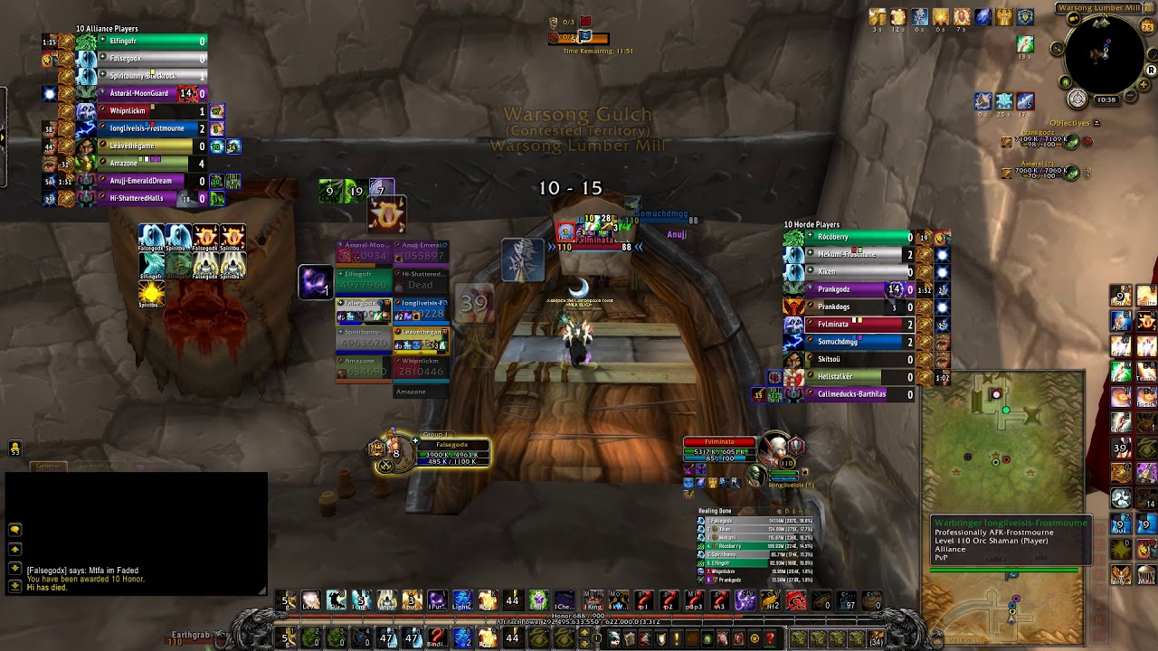 🐼 Falsegodx ft 🚷 Leavethegame 🆚 2400 MMR Korean Team Holy Priest PoV WSG RBG