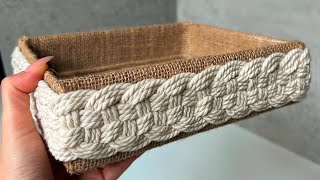 DIY! DARLING BASKET FROM THE STORE WITH YOUR OWN HANDS! SIMPLE WAY OF WEAVING!