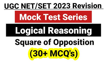 Ugc Net 2023 : UGC NET Paper 1 Logical Reasoning - Square of Opposition / Indian Logic Important MCQ