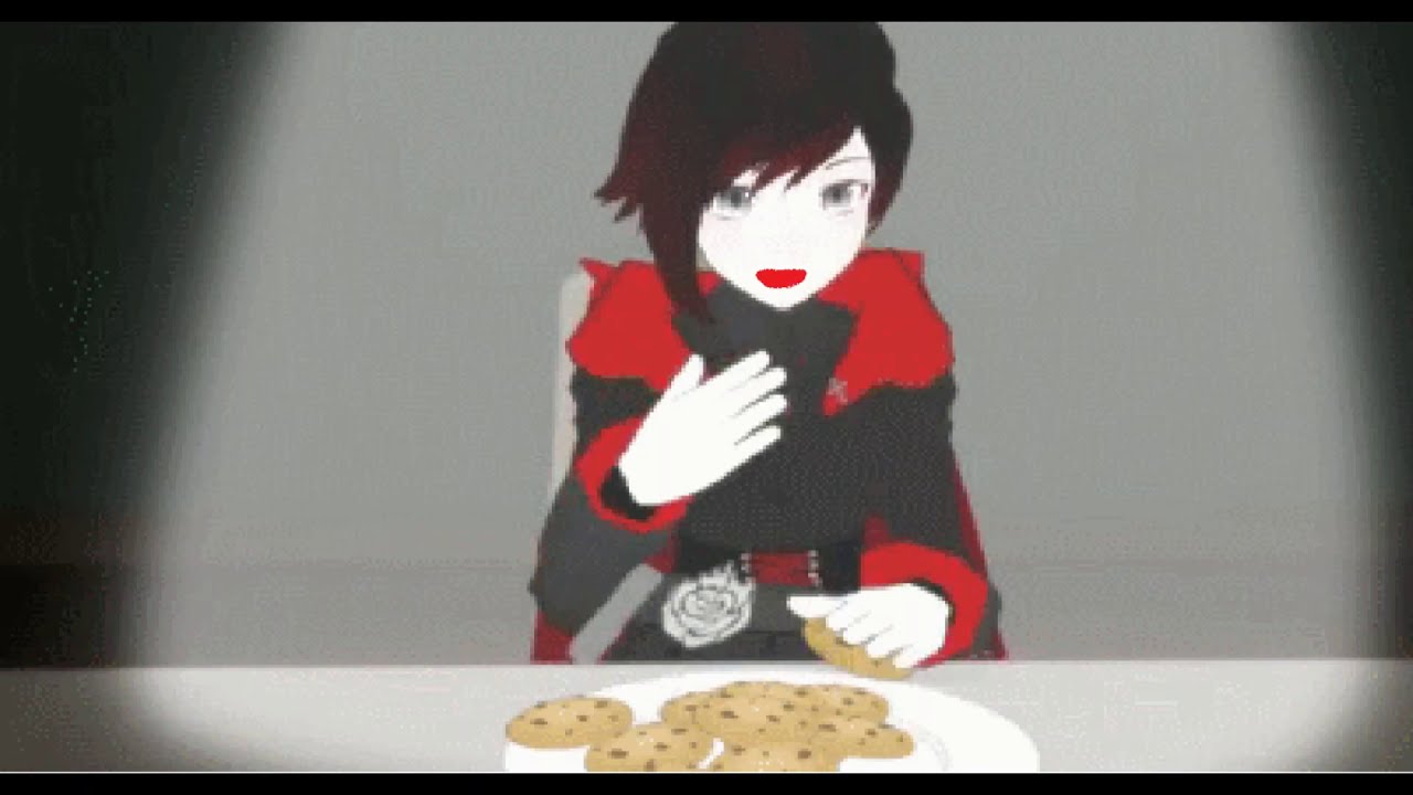 Ruby feeds weiss her cookies.