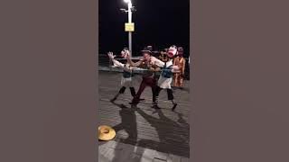 One man and 2 puppets dance show - enjoy