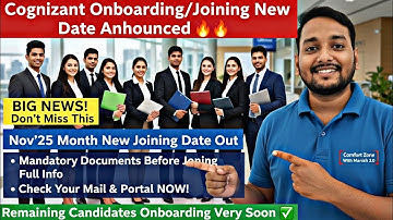 COGNIZANT Onboarding NEW DATE OUT! (Nov