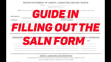 Guide to Filling Out the Statement of Assets, Liabilities, and Net Worth (SALN) Form (R.A. 6713)