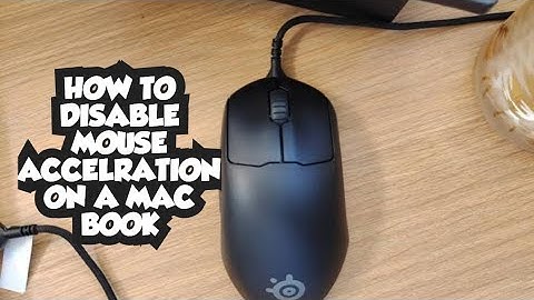 How to disable mouse acceleration on a MAC