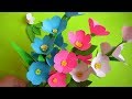 Paper Flower Stick.  DIY.  Paper Craft. Handcraft. DIY: How to Make Beautiful Paper Flower Stick. w4