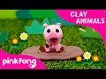 How to make a pig with clay  clay animals  diy  animal songs  pinkfong clay time