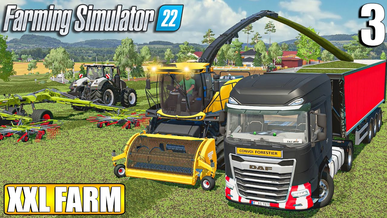 I STARTED THE FIRST SILAGE PRODUCTION | The XXL FARM - Timelapse #3 | Farming Simulator 22