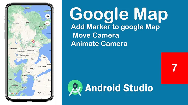 Google maps Android Studio - 07 - Add Marker to Google Map - Move & Animate Camera - Android Studio