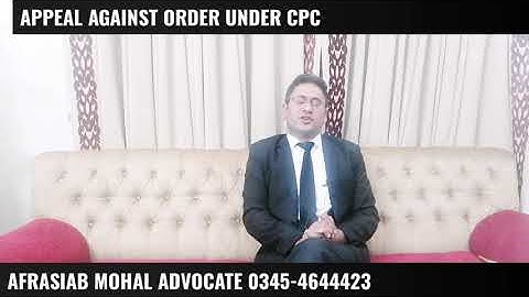 Appeal against Order | Sec 104 to 106 | Order 43|CPC|Appealable Orders