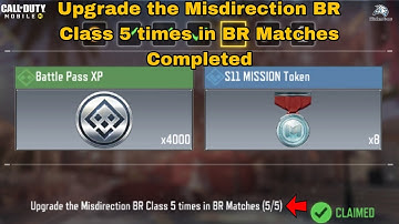 Upgrade the Misdirection BR Class 5 times in BR Matches Cod Mobile 2023