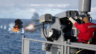 Mk 38 MOD in Action: US Navy Destroys Attacking Speedboat