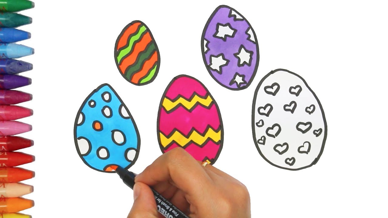 Uova Di Pasqua Come Disegnare E Colora Per I Bambini