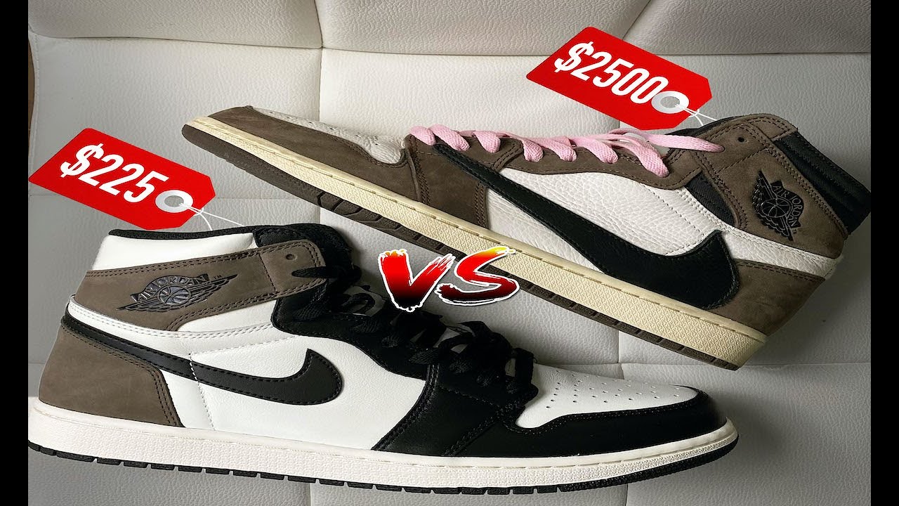 Travis Scott Air Jordan 1 vs Mocha Air Jordan 1 