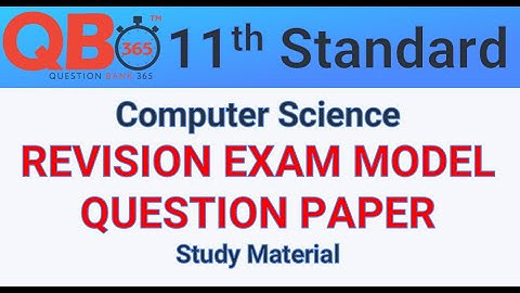 TN | 11th Standard Computer Science Revision Model Question Paper 2020 With Answer Key
