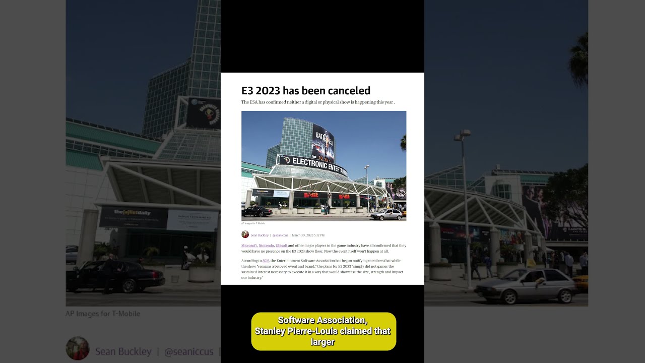 E3 Is Cancelled - Public Responds 😡 #shorts