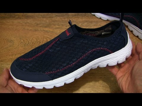 Video: Slip-ons - shoes - sports - without laces - moccasins - mesh - mesh - summer - summer shoes, Tigina