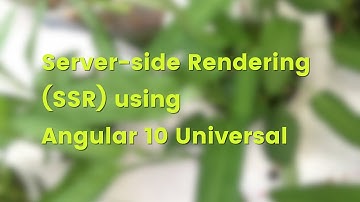 Angular 10 Universal Server Side Rendering (SSR) CRUD Example