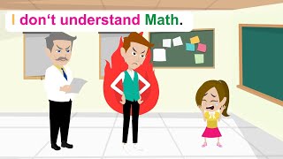 Ella can't understand Math - Funny English Animated Story - Ella English