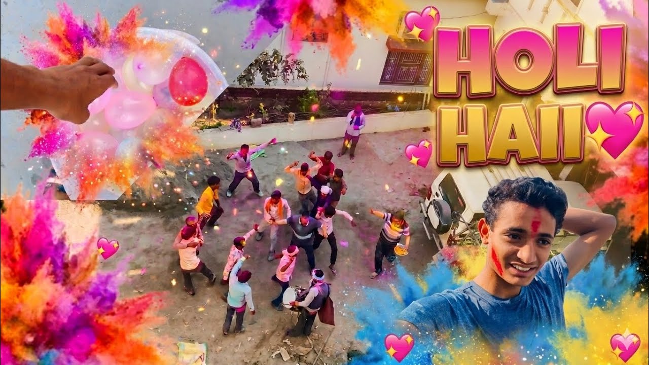 HOLI HAII 💖💖!!!!!!!!!!. Aaj Holi mein triveni ghat aa gye . Kal paper hai 😱 KYA HOGA .