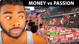 American Reacts to Football fans and atmosphere USA vs Europe (FIRST TIME REACTION)