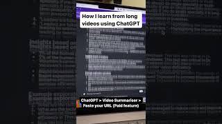 Using ChatGPT for LONG Podcasts / Lectures - Student Hack (Paid ChatGPT only) screenshot 1